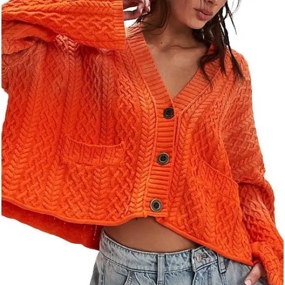 Sweaters - Free People Washed Ashore Cable Knit Sweater